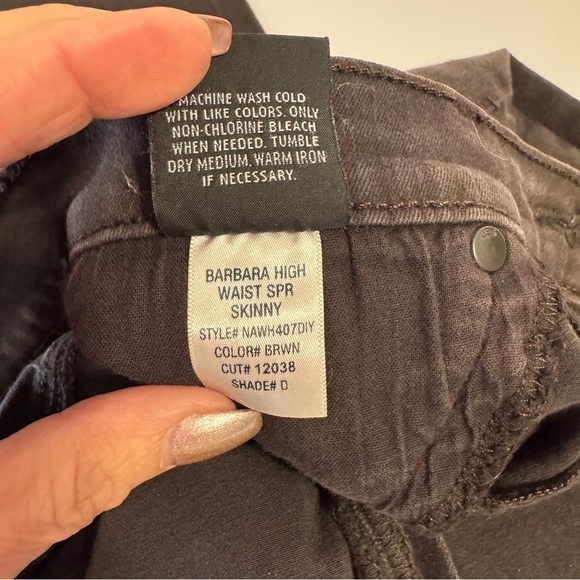 Hudson Barbara High Waist Super Skinny Jeans Size 25 Brown Stretch - Picture 11 of 15